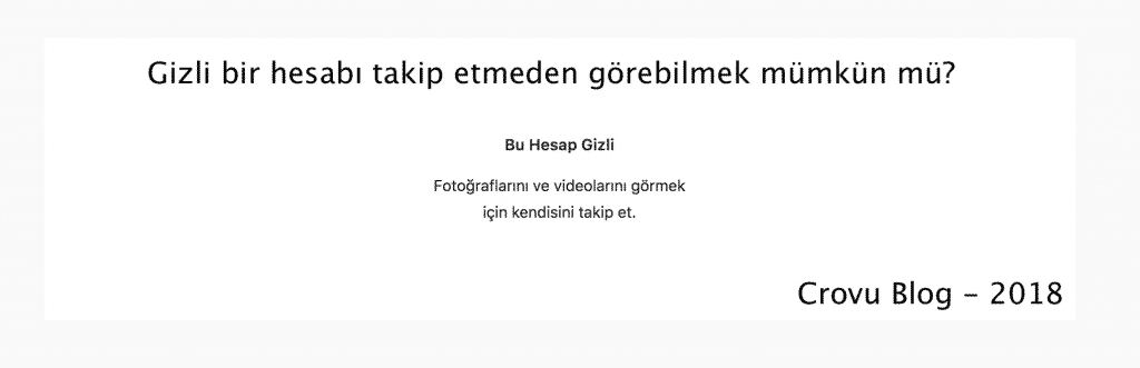 Instagram'da Gizli Hesabı Görme